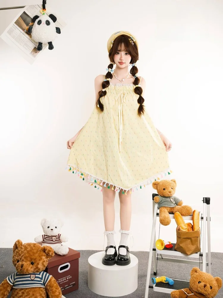 

2026 New Style Studio Korean Dopaamine Bear Princess Escape Sweet Portrait Photography Art Photo Shoot Costume Women's Fashion