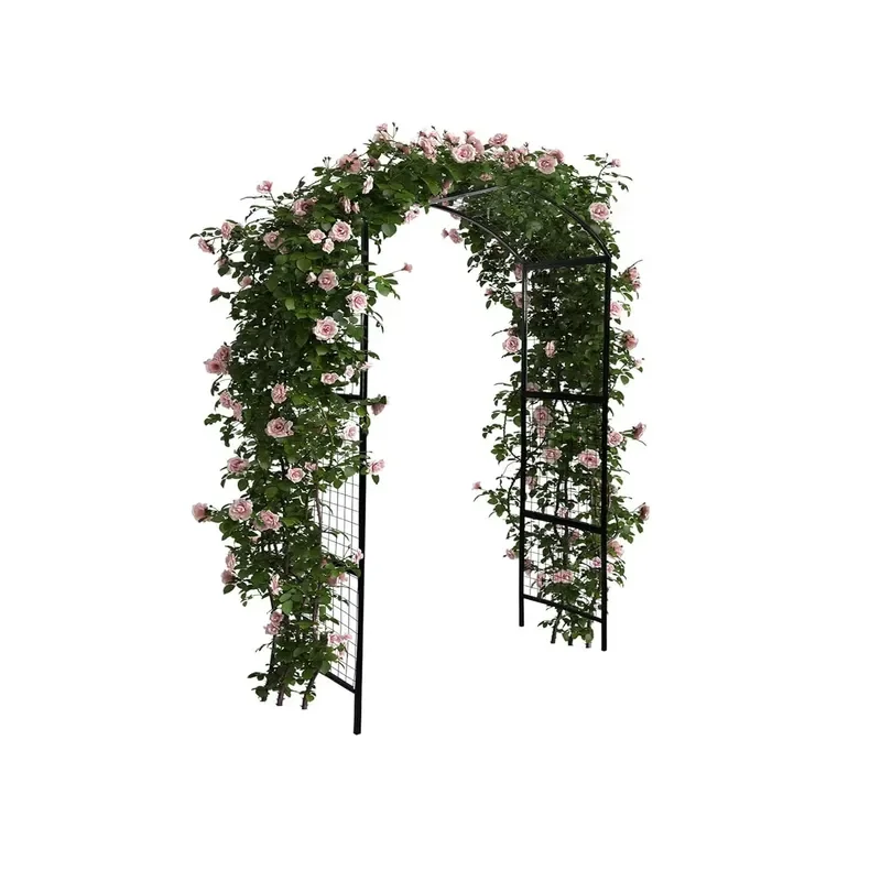 Power Coated Cast Iron Arch Trellis Outdoor Eco-Friendly Rot Proof Fence Accessories Garden Gate