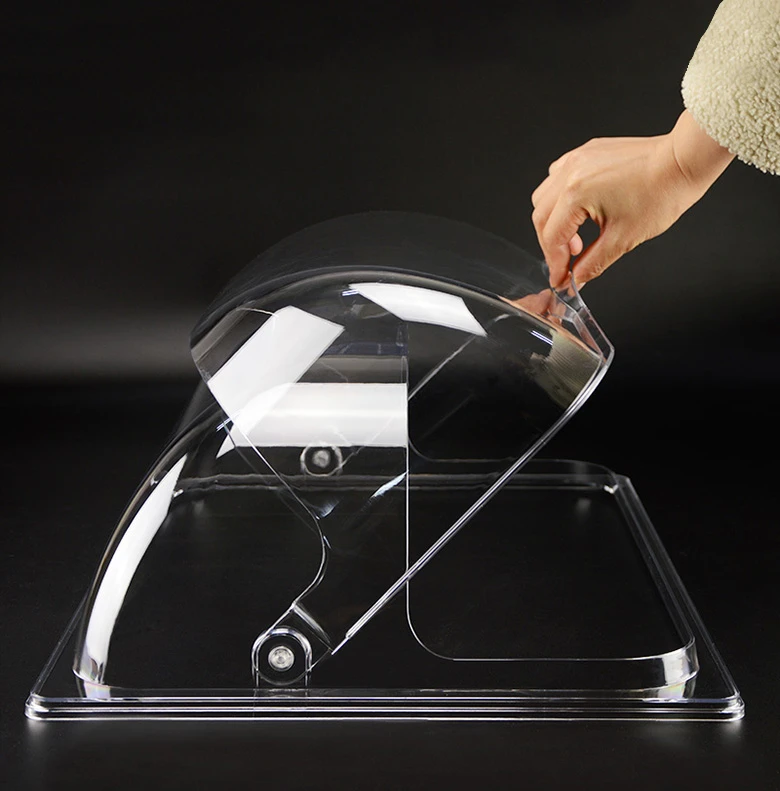 

Transparent clamshell food cover dust cover