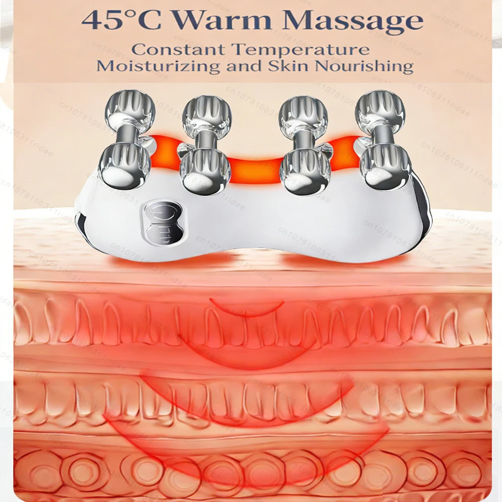 Appareil électrique de beauté du visage, Vibration, Anti-rides, masseur à rouleaux 3D chauffé, rajeunissement des photons EMS, Massage du visage, Lifting ferme