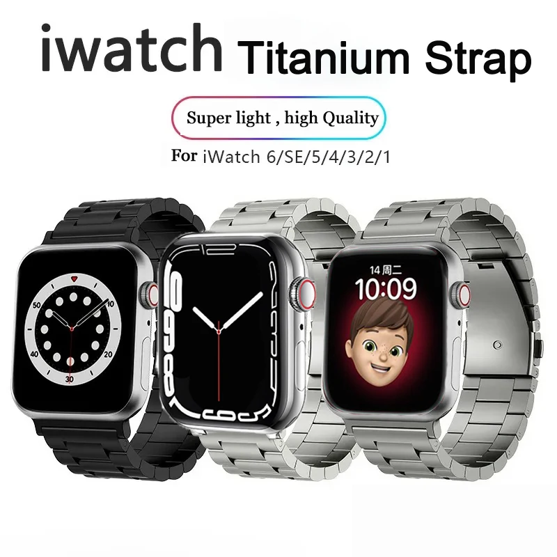 

Titanium WatchBand for Apple Watch Ultra 7 6 SE 44MM 49MM 38MM 42MM Sport Bracelet Strap For iwatch Band metal loop Accessories