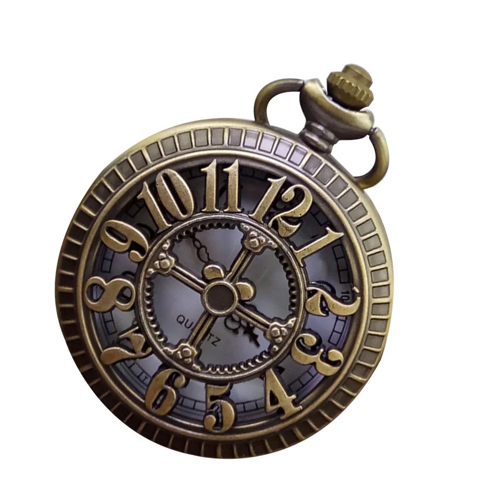 Digital Hollow Pocket Watch Round Personalized Creative Clothes Decoration Durable Lightweight Easy To Read Exquisite Detail