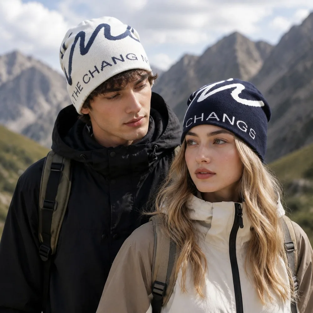 THE CHANG Winter Knit Beanie Hat Unisex Warm Soft Slouchy Cap Outdoor Hiking Travel Ski Streetwear Hat for Men Women