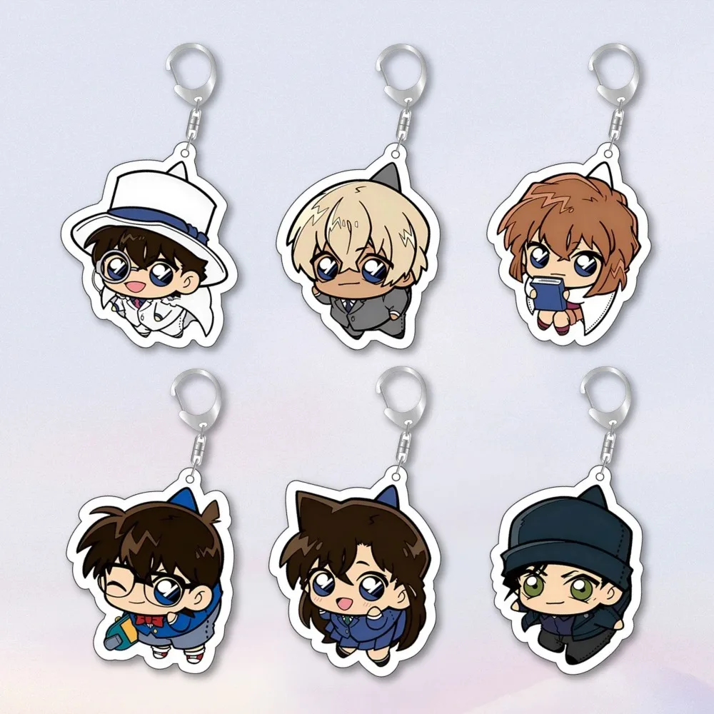 

Diy Detective Conan Anime Peripherals Acrylic Keychain Cute Cartoons Originality Student Backpack Pendant Jewelry Holiday Gifts