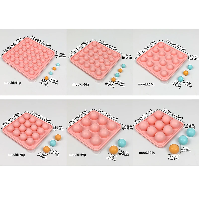 Flexible Reusable 9/16/25/36 Cavities Round Balls Chocolate Molds With Cover Silicone Food Grade Non-stick Candy Cake Supplies