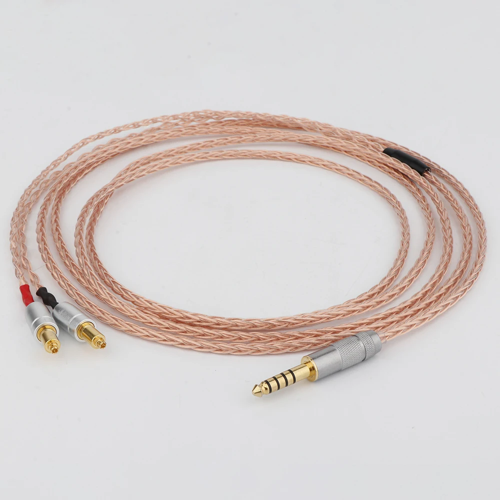 Preffair 4Pin XLR 4.4 2.5 mm Balanced 3.5 6.35 16 Core OFC Silver Plated Earphone Cable For SRH1540 SRH1840 SRH1440