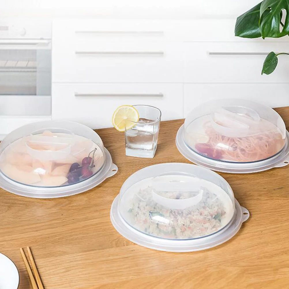 Microwave Oven Cover An Fittings Food Protecting Lid Transparent Cake Stand -proof Meal Protector Pp