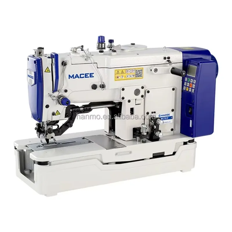 Máquina de Coser Industrial de Alta Velocidad 781F, Tipo Plana, para Coser Botones Rectos