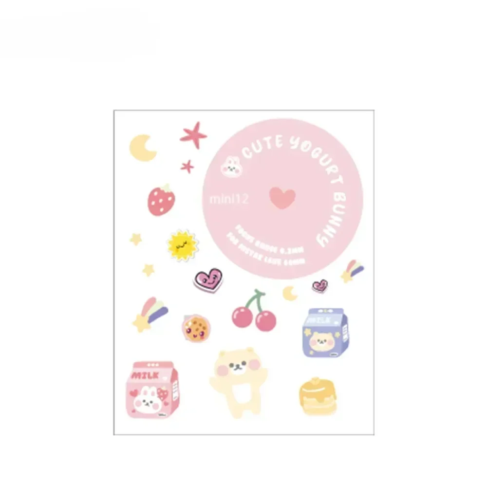 การ์ตูนสร้างสรรค์ PVC DIY สติกเกอร์ตกแต่งใช้งานร่วมกับ Instax Mini 12 กล้องและกระเป๋าป้องกันตกแต่ง