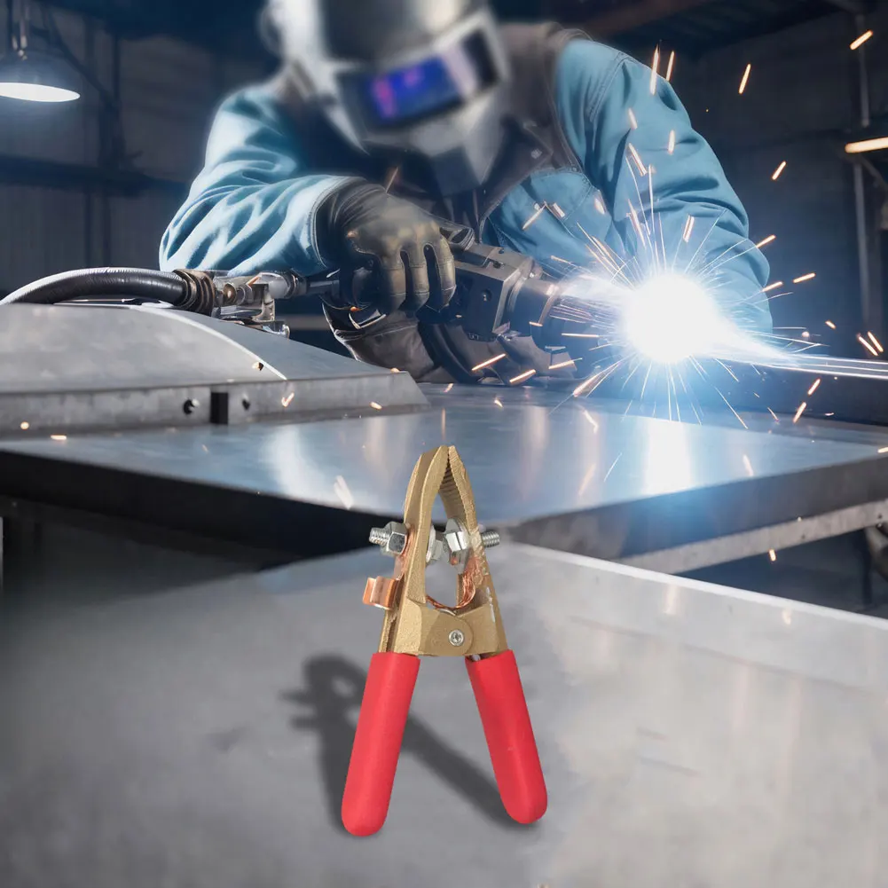 400A Earth Clamp A-Shape Brass Material for Grounding in High Current Welding Such as TIG MIG Resistance and Stud Welding Setups