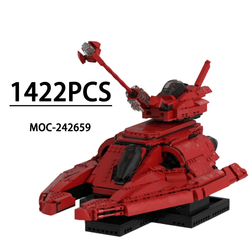 

MOC-242659 Строительный блок, модель танка с крыльями меха, орнамент, 1,422 шт., детская игрушка на день рождения, Рождество и Новый год в подарок
