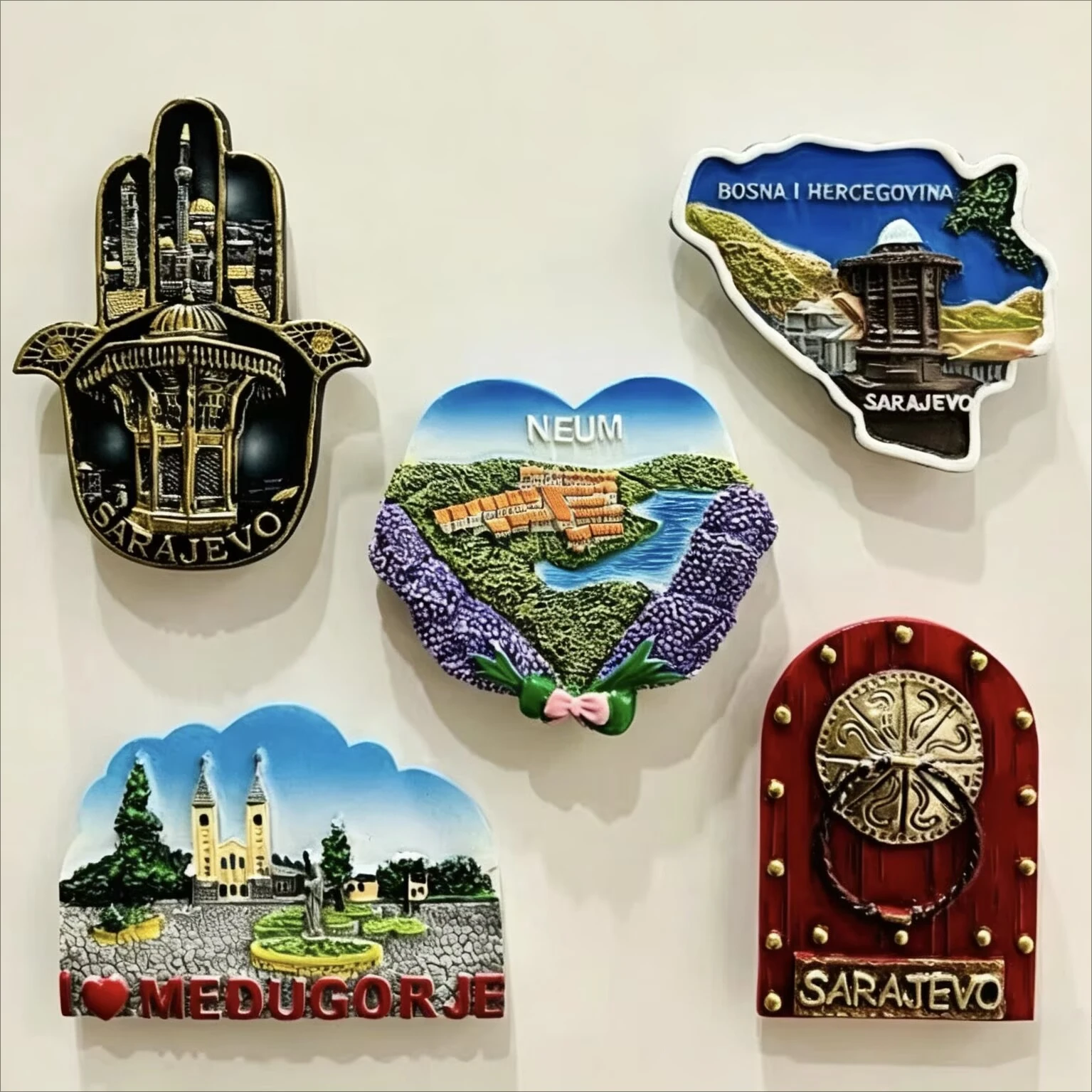 Bosnia and Herzegovina 3D Fridge Magnets Souvenir Resin Refrigerator Magnets Sticker Collection Handicraft Gift Home Decoration