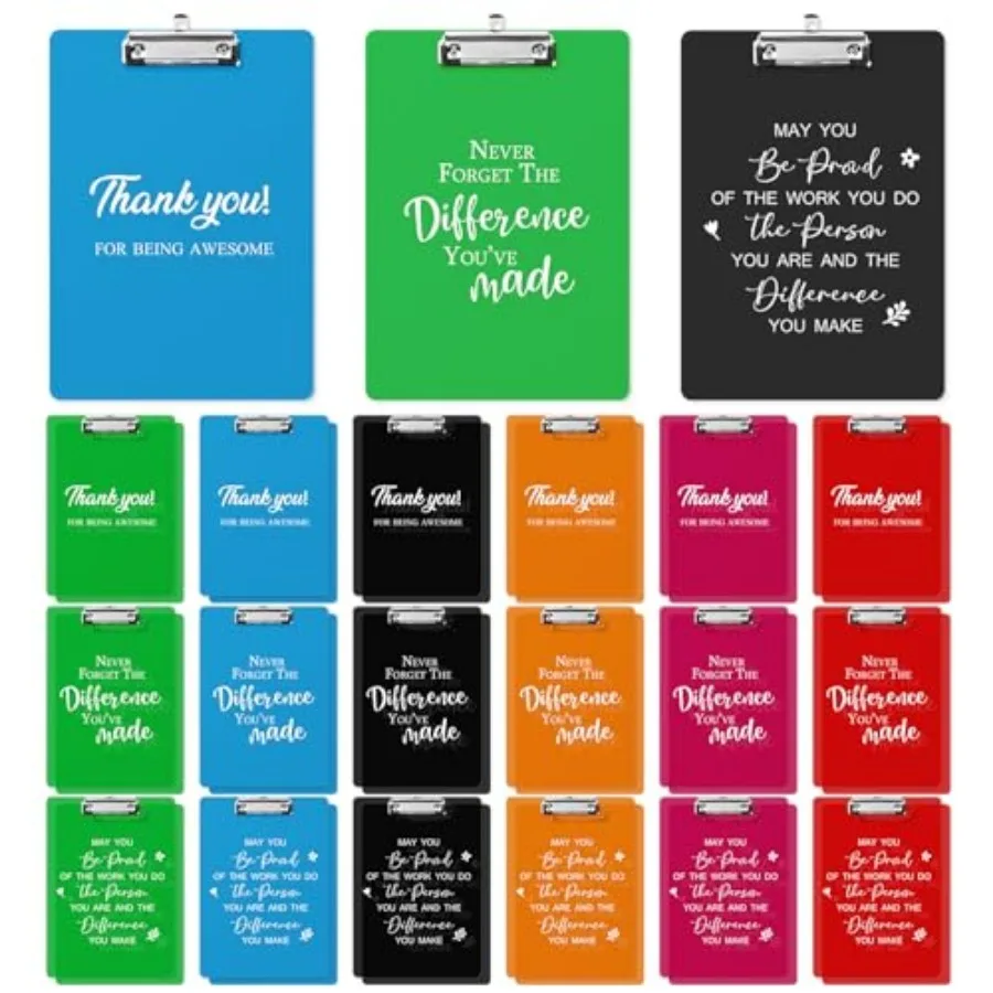

Pcs Employee Appreciation Gift Inspirational Plastic Clip Board Colored Clipboard with Low Profile Clip for School Office Teach