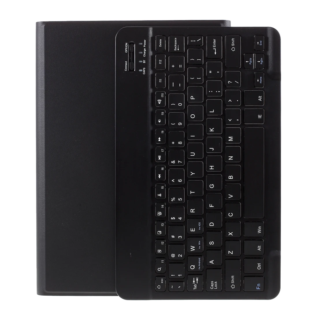

Wireless Bluetooth-compatible Keyboard Leather Stand Shell for Huawei Mediapad M5 Lite 10.1" / C5 10.1" - Black