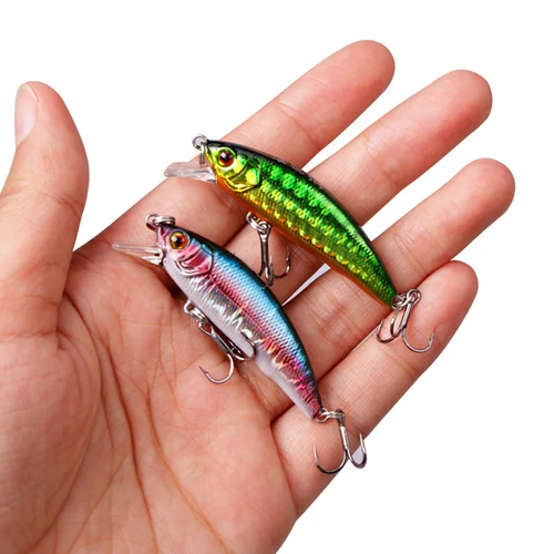 Imagen 2 del producto Señuelo de pesca de pececillo que se hunde, 50mm, 5g, cebos duros artificiales para trucha, Jerkbait, aparejos de corriente de fundición larga, 1 Uds.