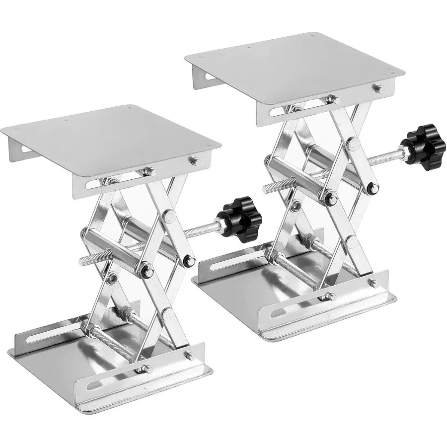 

2 шт., 6 x 6 дюймов, расширяемая лабораторная подставка для ножниц с подъемной платформой из нержавеющей стали, регулируемая от 70 мм до 260 мм, черный ха