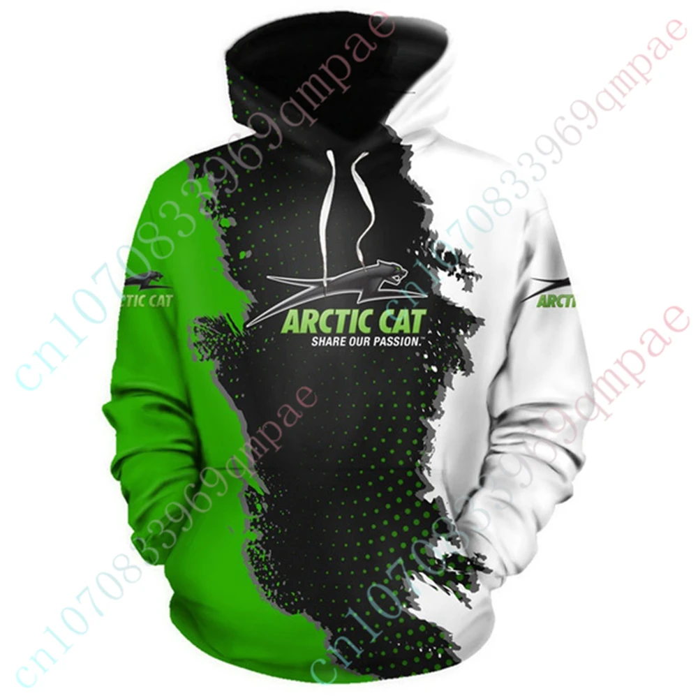 Arctic Cat Oversize Zip Hoodies Casual Hoodies For Men Women Harajuku Pullover Top Anime Sweatshirt Unisex Clothing Custom Logo