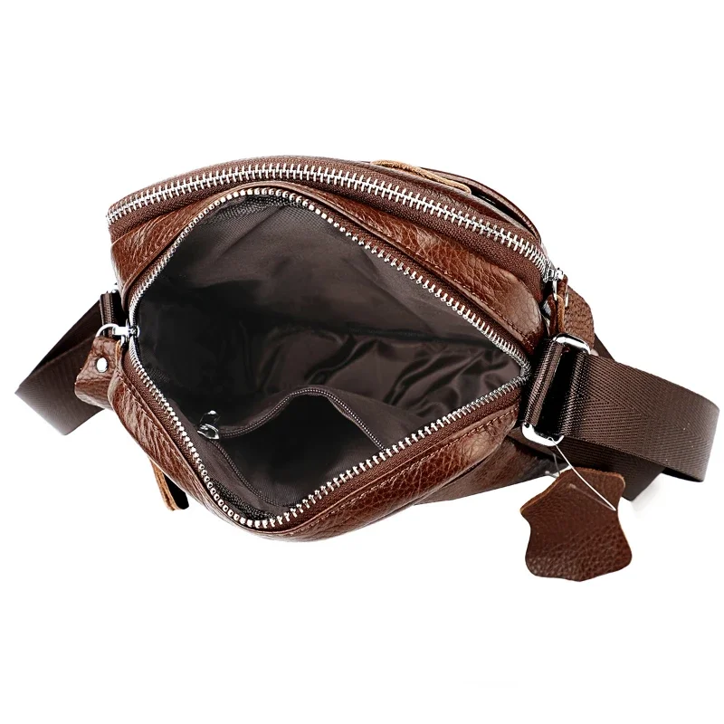 Luxury Designer Genuine Cowhide Leather Men Vintage Handbags Flap Men's Shoulder Bags Casual Messenger Bag Fashion Crossbody Bag