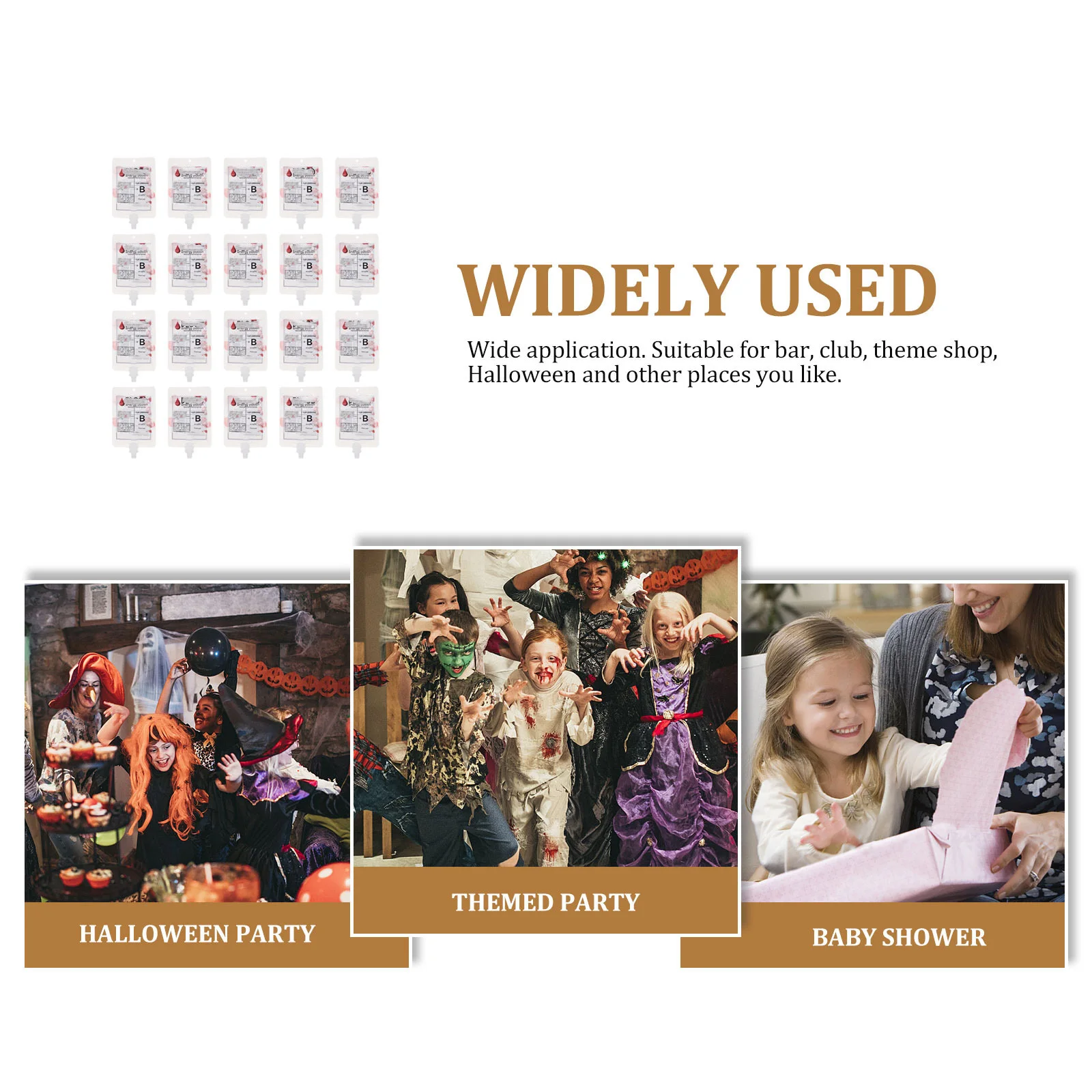 20pcs Decor Drinking Blood Pouch For Halloween Party Prank Supplies Drink Containers Juice Bags Festival Decorations