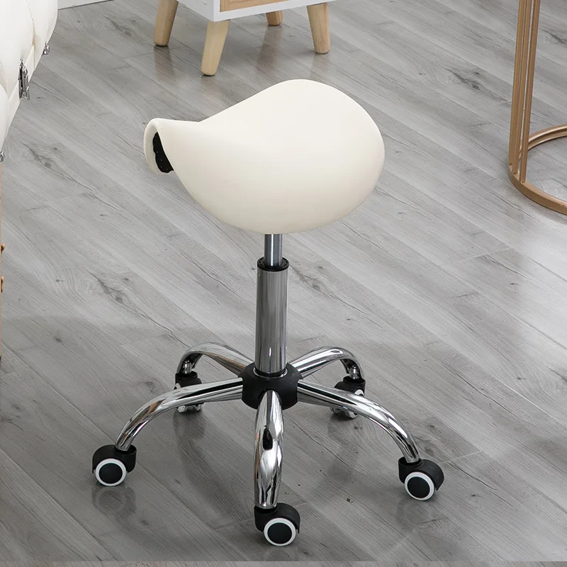 

Saddle Chair - Adjustable Saddle Stool for Salon Spa Drafting Tattoo and Lash Tech，chair with Lifting Wheels, Dental Chair