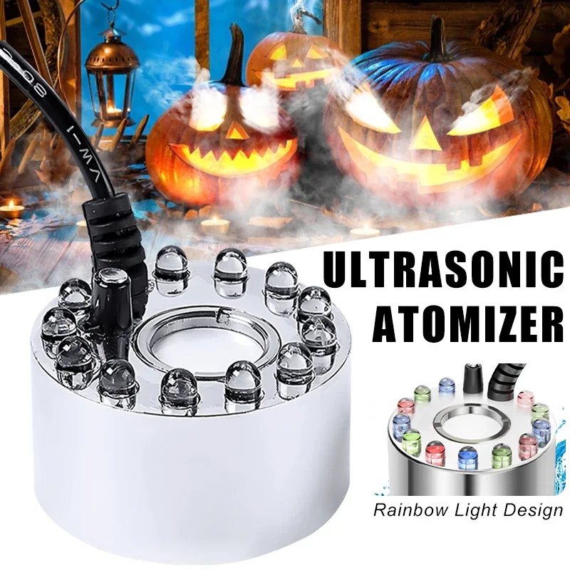 

Halloween Decoration Pumpkin Fogger Spray Lights Water Fountain Pond Fog Machine for Christmas Easter Party Festival Atmosphere