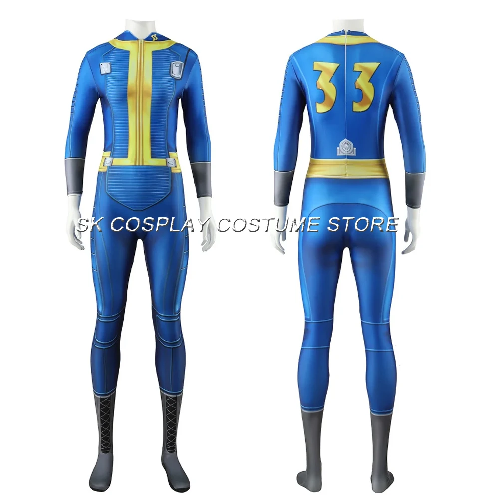 Traje de Cosplay del juego Cos Out Lucy para niños y adultos, traje de la bóveda 33 76 111, mono de Survivor, uniforme para fiesta de Halloween y Carnaval