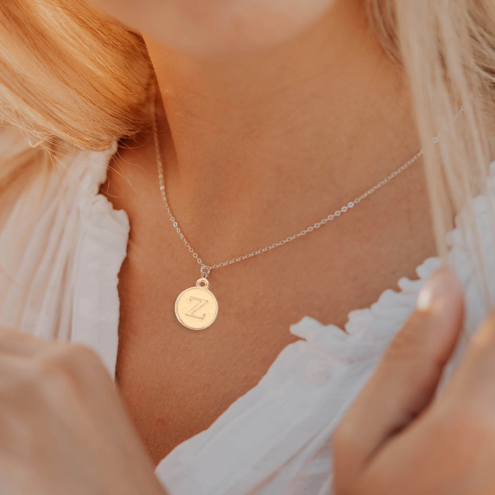 

1 Set A-Z Double-Sided Alphabet Letter Pendants Round Enamel Metal Charms For Diy Jewelry Making Necklace Bracelet Craft Initial