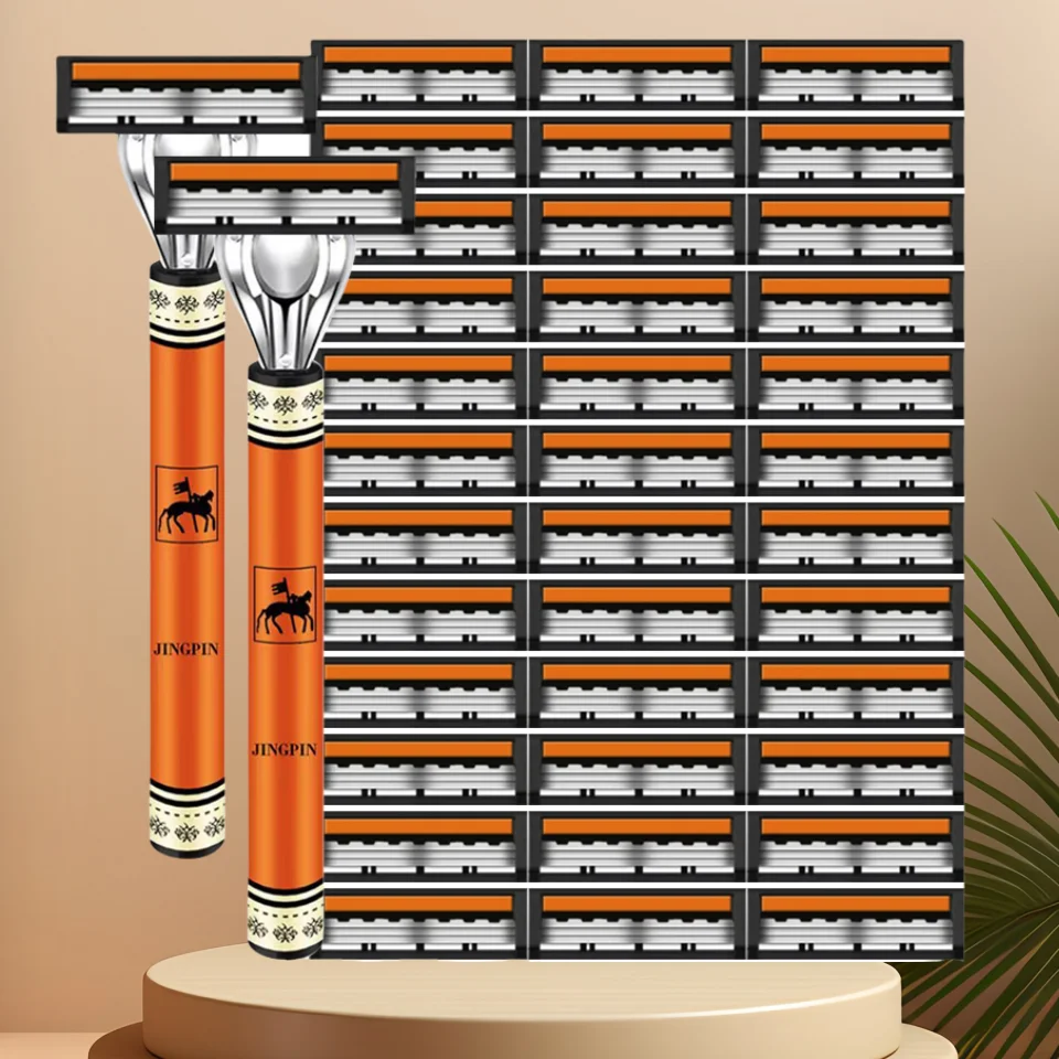 3-layer Manual Classic Razor Men Replacement Blade Shaver Shaving Safety Razor Facial Care Shaving Blades