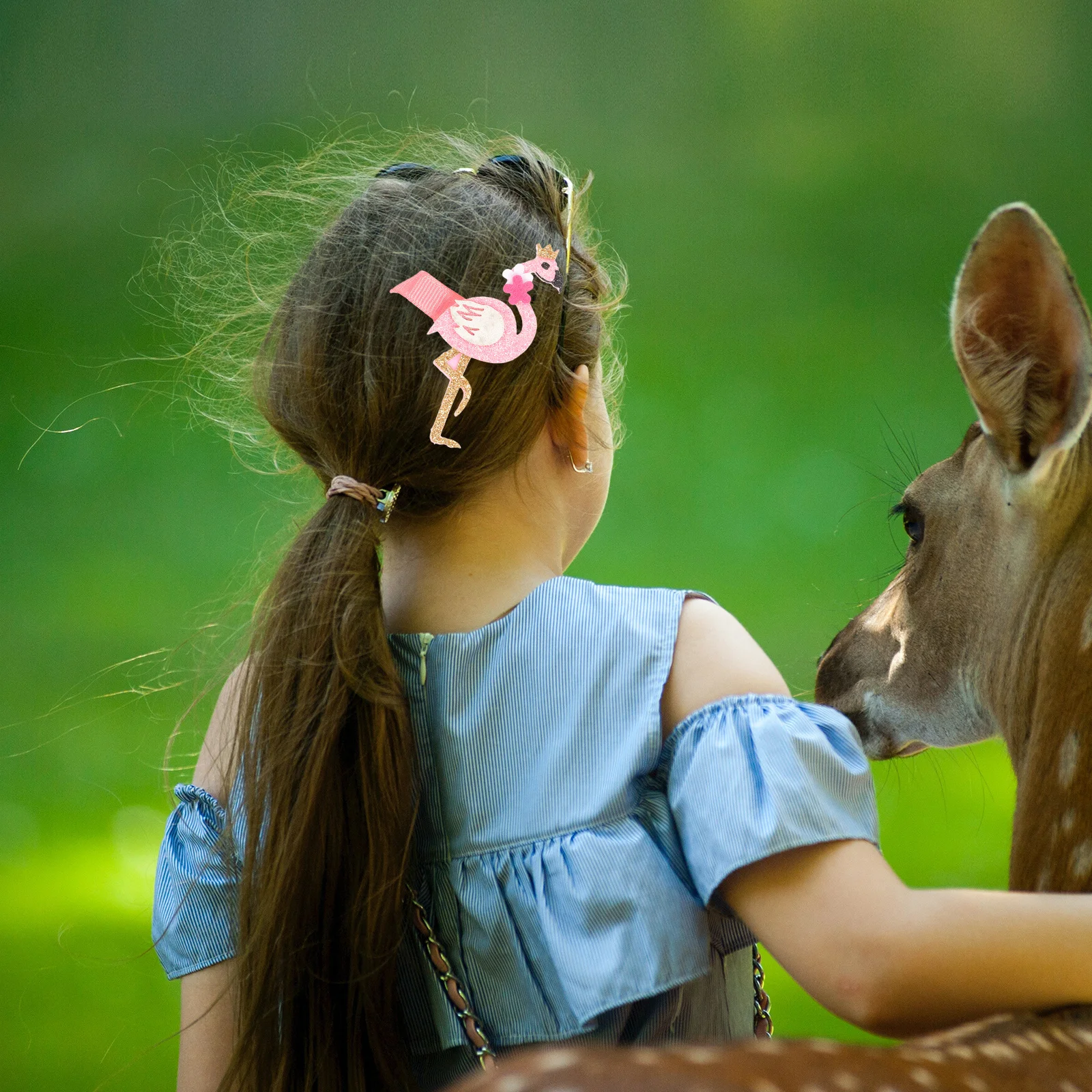 

2Pcs Fashion Flamingo Hair Clips for High Quality Smooth Finish Barrettes for Party Wedding Events Hairpins