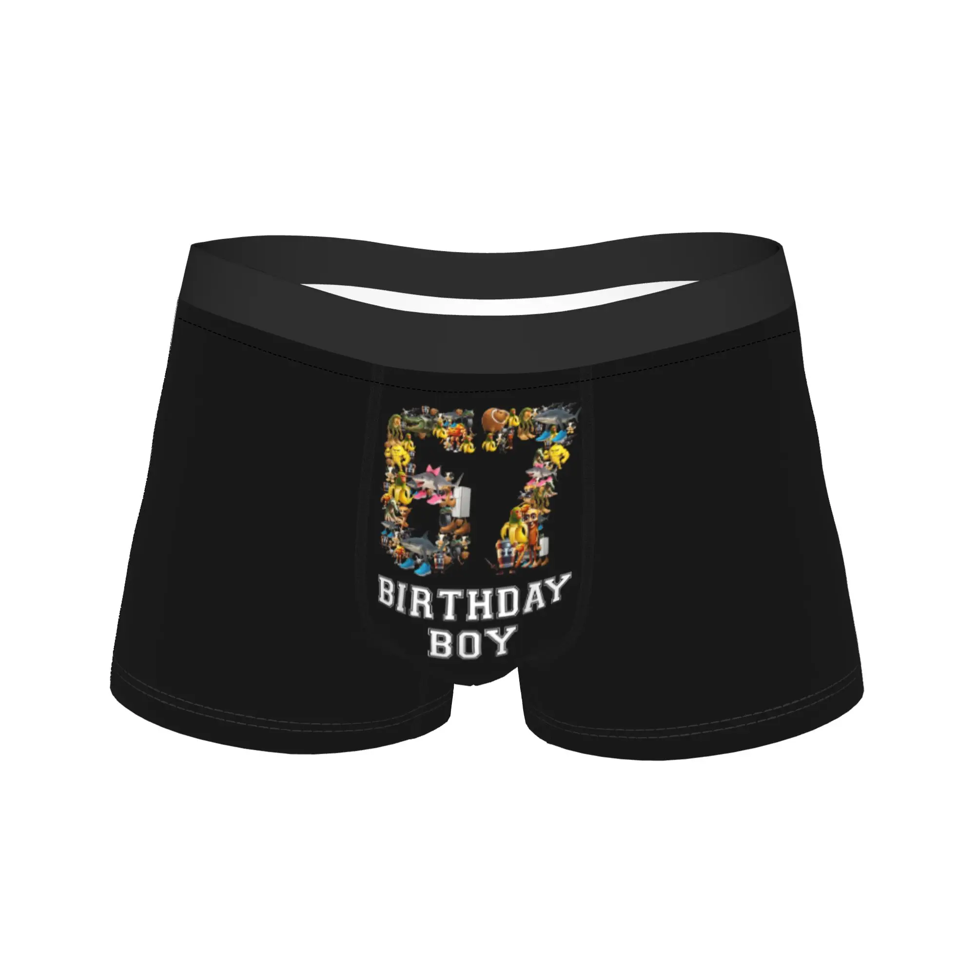 

Men 67 Six Seven Birthday Boy Italian Brainrot Meme Boxer Briefs Shorts Panties Breathable Underwear Male Novelty XXL Underpants