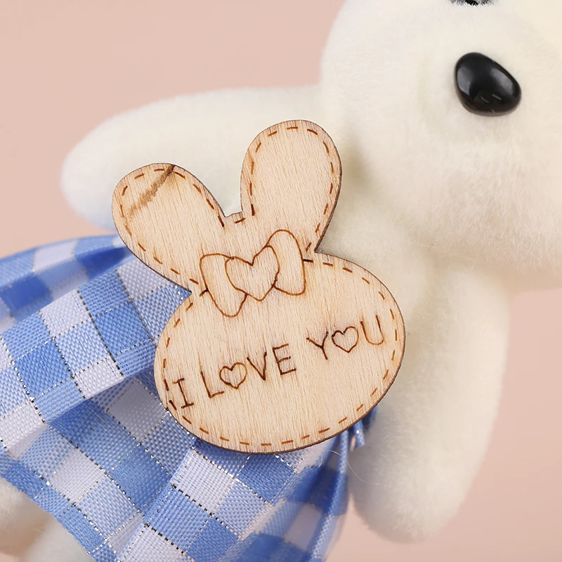 10PCS 10cm Kawaii Soft Stuffed Bear Plush Foam Toys Cartoon Bouquet Doll Mini Bear Doll Toy Small Gift Bag Pendant Doll-Series 4