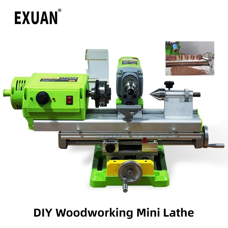 220V Small DIY Woodworking Mini Lathe Bench Drill Buddha Bead Machine Multi-function High-precision Metal Processing Hand String