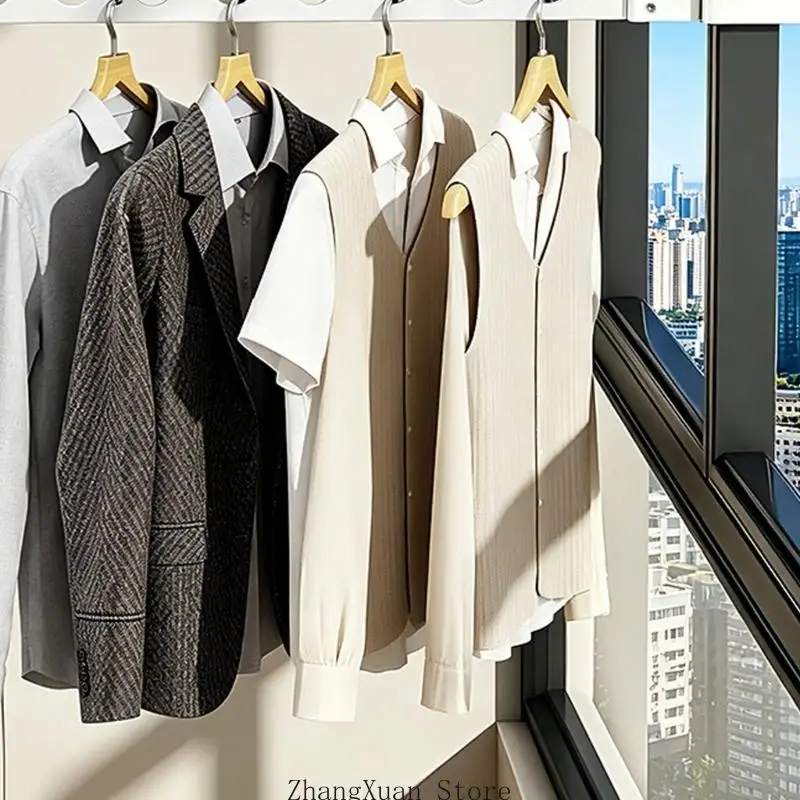 Platzsparender Wäscheständer für Balkon und Schlafsaal, 3 x – Detail 3