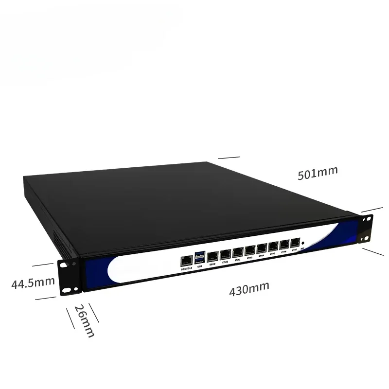 1U Rack Mini PC Server with Quad Core I5 6500 CPU 8 I211-AT Lan Pfsense Firewall Router Support 4 SFP Port