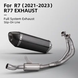 High Quality Complete exhaust system, muffler and 51mm link pipe for R7 2021-2023 YZF R7 YZF-R7 R77 Racing Line