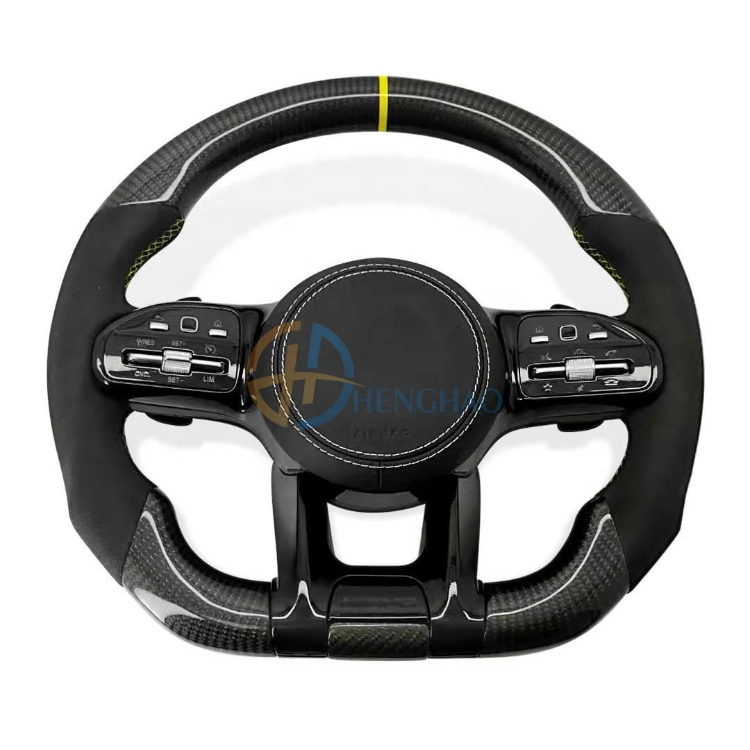 Customized Sport Steering Wheel For Mercedes Benz A C E S G GLA GLC GLE W205 W213 W222 W463 W166 AMG Carbon Fiber Steering Wheel