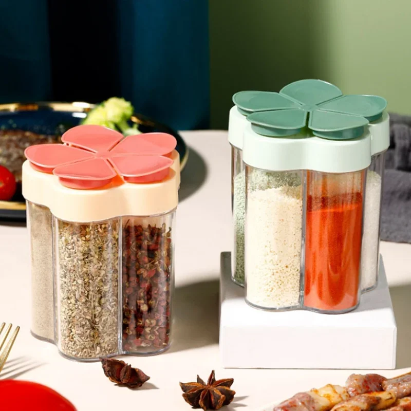 Seasoning Jar Plastic Container Seasoning Bottle Spice Organizer Outdoor Camping Seasoning Container Kitchen Gadget Sets