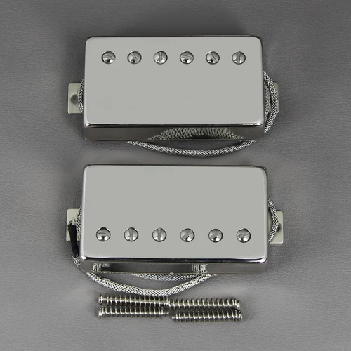 Imagen 2 del producto FLEOR Juego de pastillas de puente y cuello de guitarra eléctrica Alnico 5 Humbucker para piezas de guitarra LP, cromo/dorado/negro a elegir