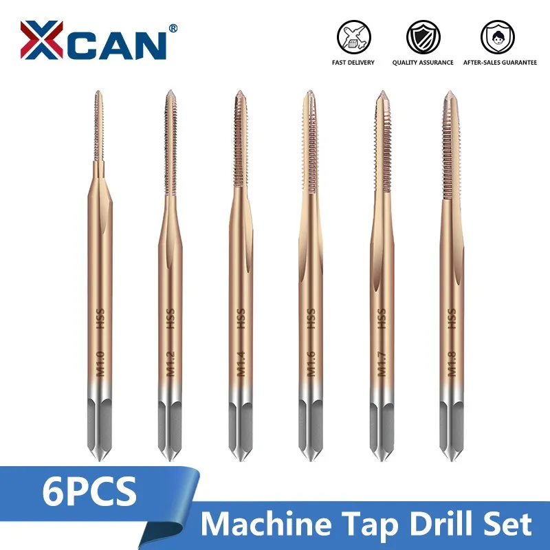 

XCAN Tap Drill HSS 6542 Thread Tap TiCN Coated Metric Screw Tap M1 M1.1 M1.2 M1.4 M1.6 M1.7 M1.8 M2.0 Machine Tap Hand Tools