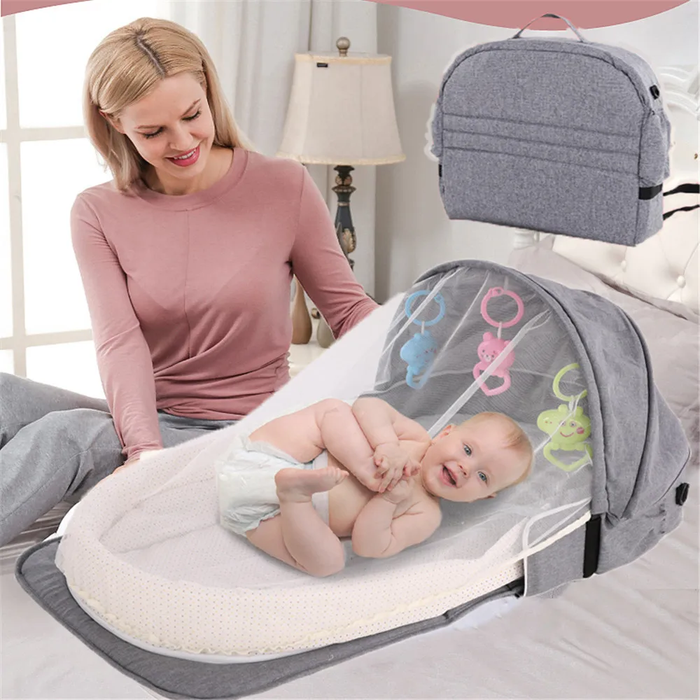 

Baby Cribs Bed Newborn Bionic Sleeping Basket Folding Bassinet Bumpers Infant Portable Travel Nest Protection Mosquito Net