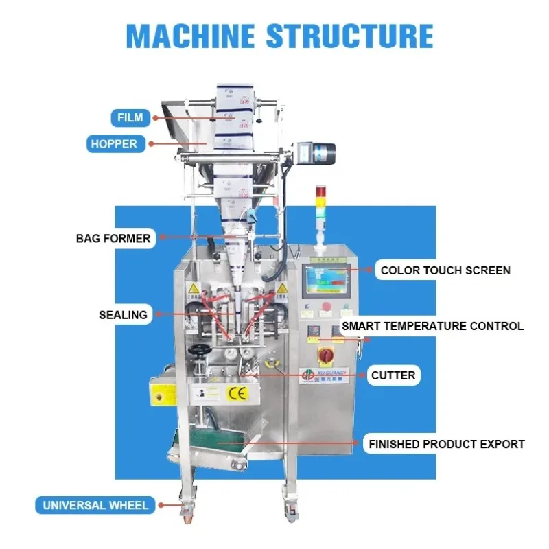 Automatic Three Side Sealing Machine, Sachet Packing Equipment for Coffee & Milk Powder
