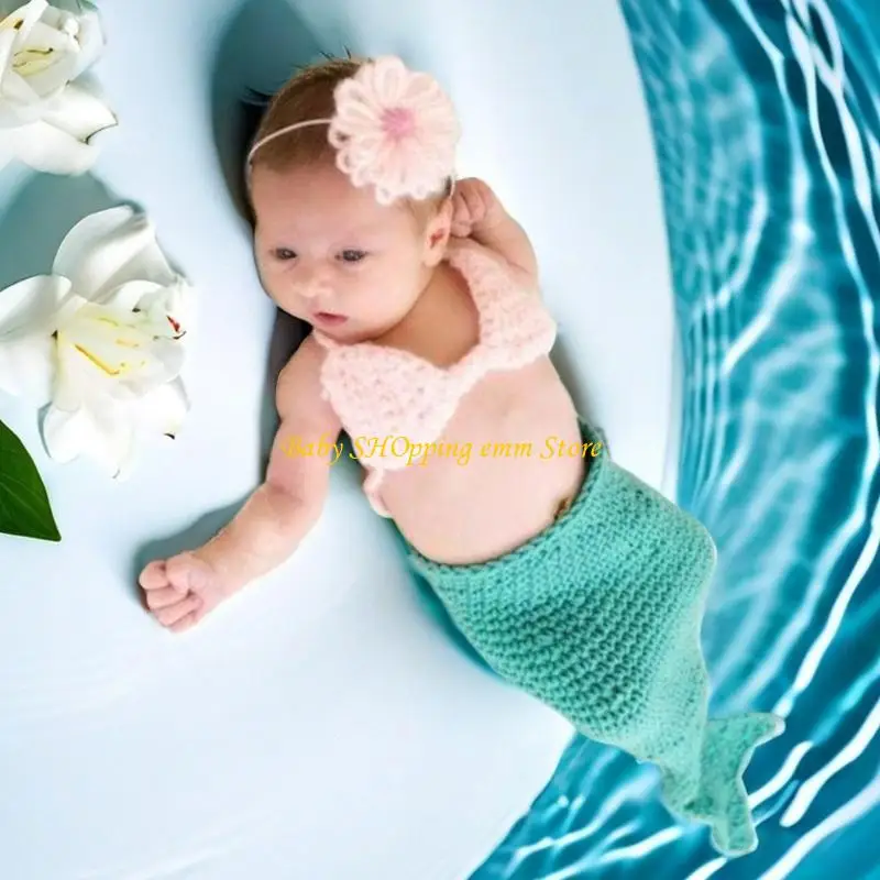 ชุดแต่งกายชุดรูปเด็กทารกแรกเกิด 23GD ชุดถักนิตติ้ง 1-6 เดือนการถ่ายภาพทารก