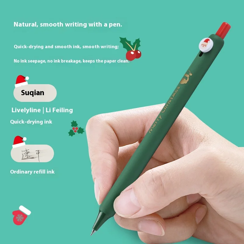 ZENNYTH Christmas Gel Pen Set Quick-Dry Smooth Writing No Bleed Ink Joyful Gift Pen for Notes/Journals/Greeting Cards/Collection