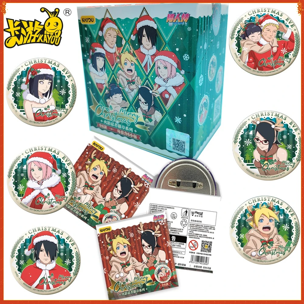 Nuevo insignia Original de hojalata Kayou Naruto serie navideña lindos patrones de personajes exquisitos broches creativos bolsa colgante regalos