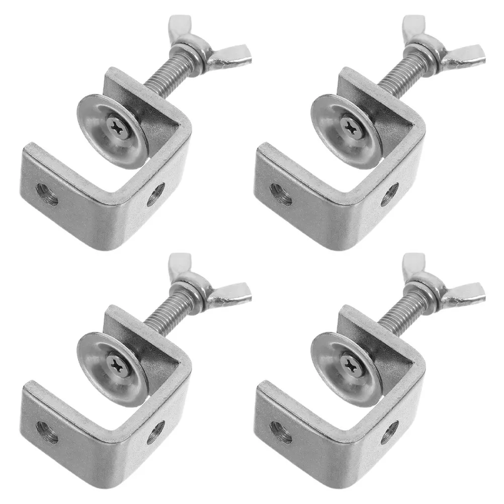 4Pcs Stainless Steel C Clamps Heavy Duty Mini U Clamp for Woodworking Small Portable Metal Tiger Clamps C Clamp