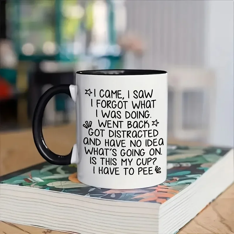 Ceramic Coffee Cups with Interesting Satirical Quotes Heat-resistant Interesting Cup Kitchen Beverage Mug Drinking Utensils Gift