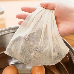 Drawstring Herb Filter Bag Kitchen Soup Reusable Strainer Filter Bags Tea Infuser Food Grade Cotton Fabric Spice Filters Teabags