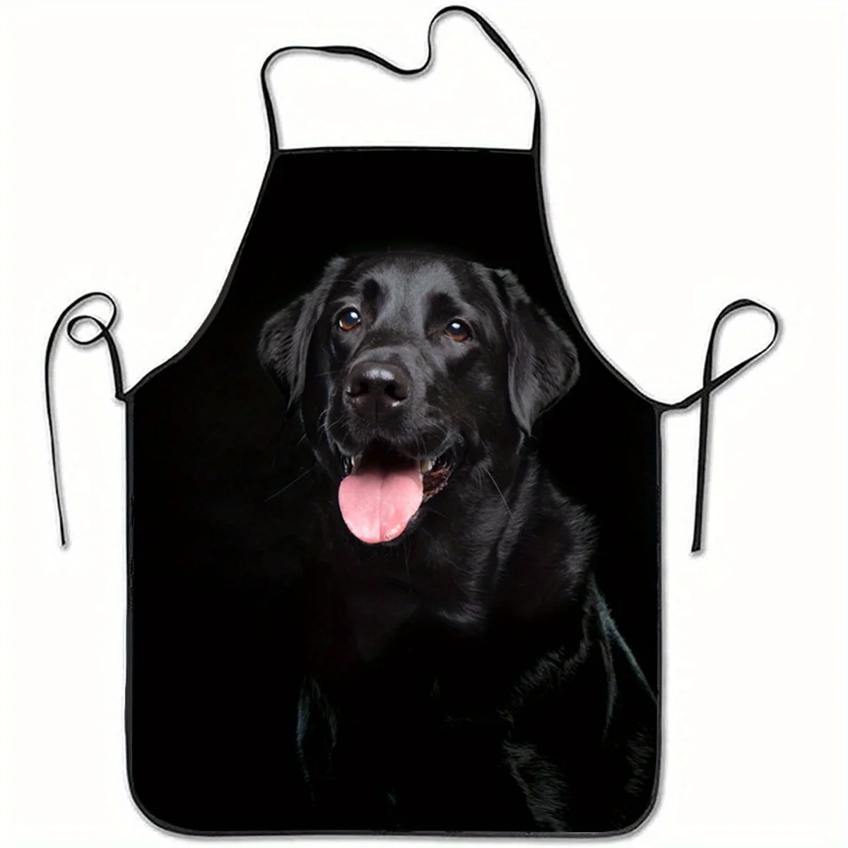 1 Black Labrador Dog Print Apron - Perfect for Home Kitchen, Baking, and Cooking