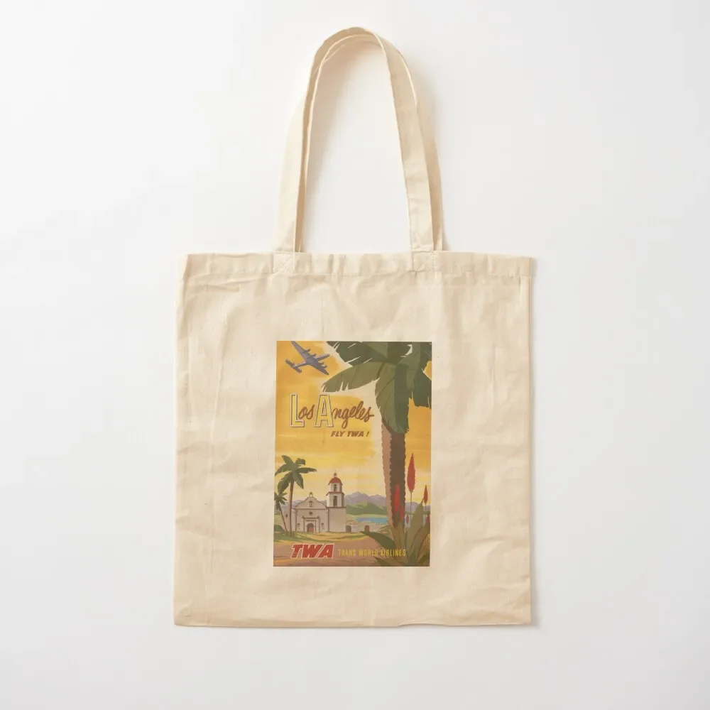 

Vintage Los Angeles Poster - Fly TWA Tote Bag shopping cart bags cloth bag woman sac pour femme reusable shopping bag