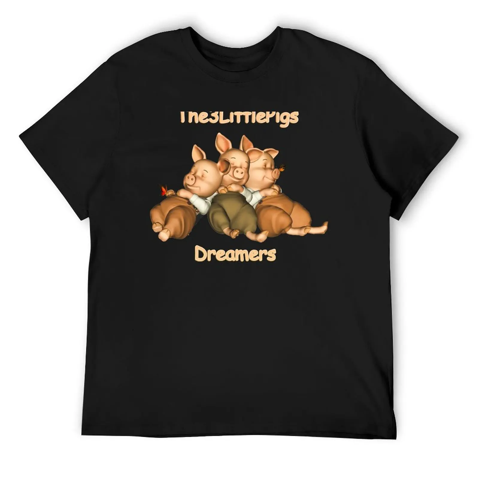 

The 3 Little Pigs Dreamers T-Shirt blue archive sublime cute tops quick-drying designer t shirt men